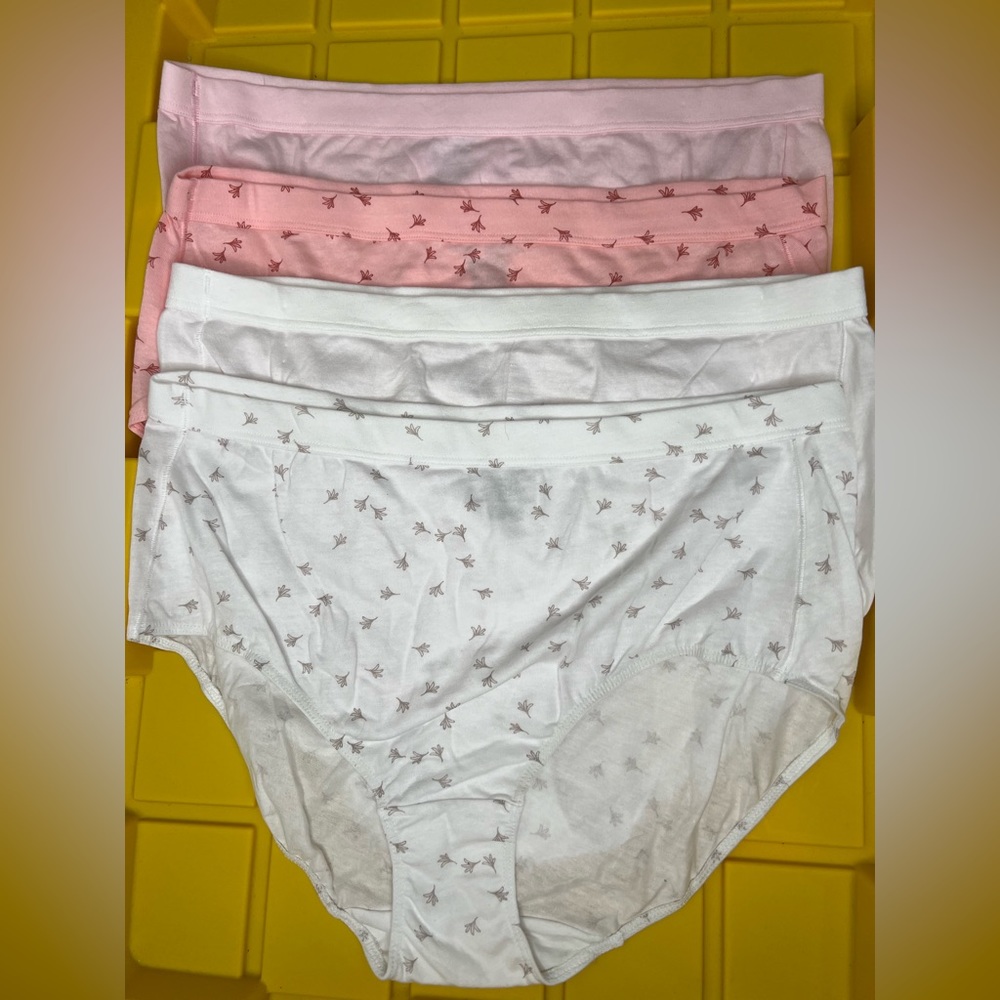 Brand New-Set of 4 - Hanes Cotten Briefs